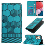 Custodia per telefono a conchiglia in pelle magnetica con trama di calcio, For Samsung Galaxy S22+ 5G, For Samsung Galaxy S22 Ultra 5G, For Samsung Galaxy A03 166mm, For Samsung Galaxy A13 4G