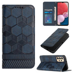 Custodia per telefono a conchiglia in pelle magnetica con trama di calcio, For Samsung Galaxy S22+ 5G, For Samsung Galaxy S22 Ultra 5G, For Samsung Galaxy A03 166mm, For Samsung Galaxy A13 4G