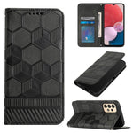 Custodia per telefono a conchiglia in pelle magnetica con trama di calcio, For Samsung Galaxy S22+ 5G, For Samsung Galaxy S22 Ultra 5G, For Samsung Galaxy A03 166mm, For Samsung Galaxy A13 4G