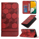Custodia per telefono a conchiglia in pelle magnetica con trama di calcio, For Samsung Galaxy A12 5G / M12 / F12, For Samsung Galaxy A13 5G, For Samsung Galaxy A23 5G, For Samsung Galaxy A33 5G