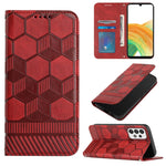 Custodia per telefono a conchiglia in pelle magnetica con trama di calcio, For Samsung Galaxy A12 5G / M12 / F12, For Samsung Galaxy A13 5G, For Samsung Galaxy A23 5G, For Samsung Galaxy A33 5G