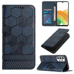 Custodia per telefono a conchiglia in pelle magnetica con trama di calcio, For Samsung Galaxy A12 5G / M12 / F12, For Samsung Galaxy A13 5G, For Samsung Galaxy A23 5G, For Samsung Galaxy A33 5G