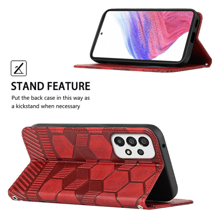 Custodia per telefono a conchiglia in pelle magnetica con trama di calcio, For Samsung Galaxy A53 5G, For Samsung Galaxy A73 5G, For Samsung Galaxy S20 FE 2022 / S20 FE 5G&4G / S20 Lite / S20 Fan Edition, For Samsung Galaxy S21 5G