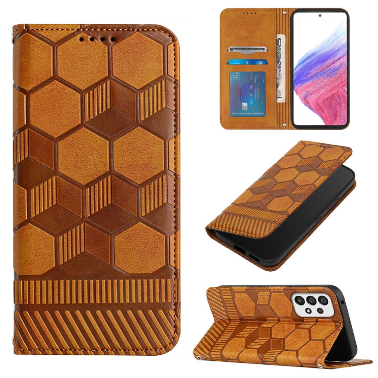 Custodia per telefono a conchiglia in pelle magnetica con trama di calcio, For Samsung Galaxy A53 5G, For Samsung Galaxy A73 5G, For Samsung Galaxy S20 FE 2022 / S20 FE 5G&4G / S20 Lite / S20 Fan Edition, For Samsung Galaxy S21 5G