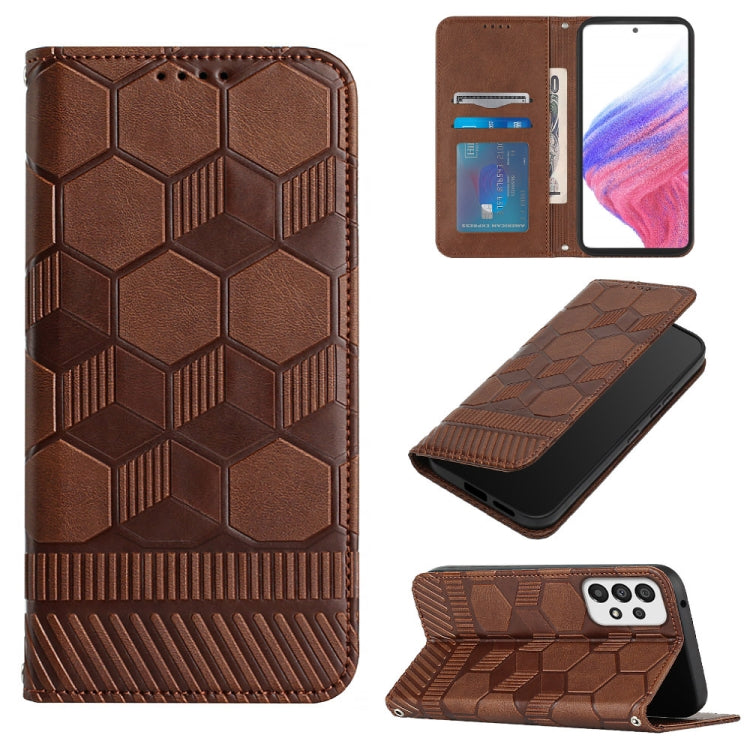 Custodia per telefono a conchiglia in pelle magnetica con trama di calcio, For Samsung Galaxy A53 5G, For Samsung Galaxy A73 5G, For Samsung Galaxy S20 FE 2022 / S20 FE 5G&4G / S20 Lite / S20 Fan Edition, For Samsung Galaxy S21 5G