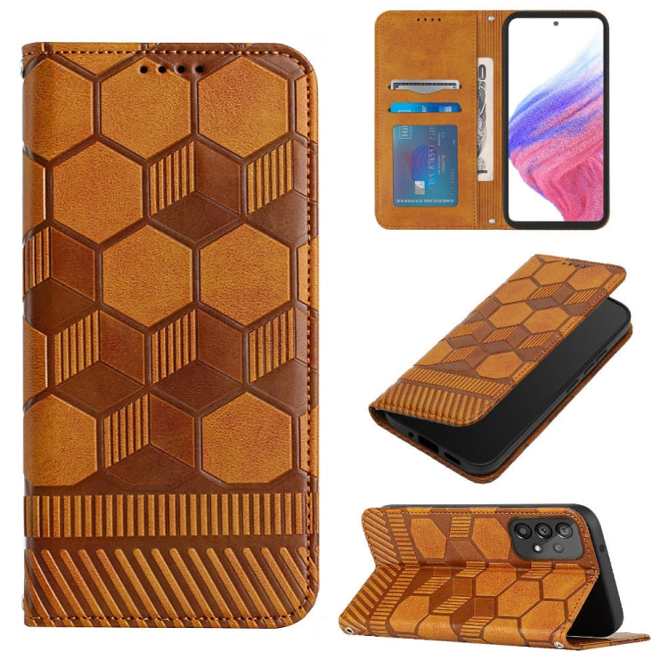 Custodia per telefono a conchiglia in pelle magnetica con trama di calcio, For Samsung Galaxy A53 5G, For Samsung Galaxy A73 5G, For Samsung Galaxy S20 FE 2022 / S20 FE 5G&4G / S20 Lite / S20 Fan Edition, For Samsung Galaxy S21 5G
