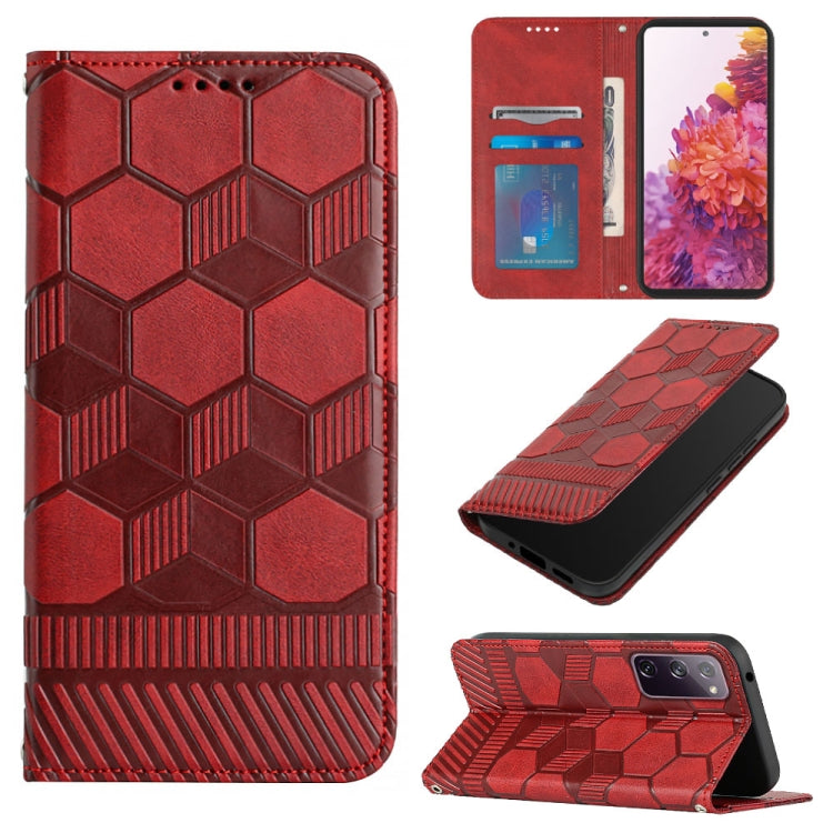 Custodia per telefono a conchiglia in pelle magnetica con trama di calcio, For Samsung Galaxy A53 5G, For Samsung Galaxy A73 5G, For Samsung Galaxy S20 FE 2022 / S20 FE 5G&4G / S20 Lite / S20 Fan Edition, For Samsung Galaxy S21 5G
