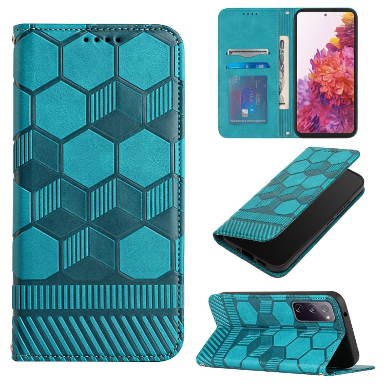 Custodia per telefono a conchiglia in pelle magnetica con trama di calcio, For Samsung Galaxy A53 5G, For Samsung Galaxy A73 5G, For Samsung Galaxy S20 FE 2022 / S20 FE 5G&4G / S20 Lite / S20 Fan Edition, For Samsung Galaxy S21 5G