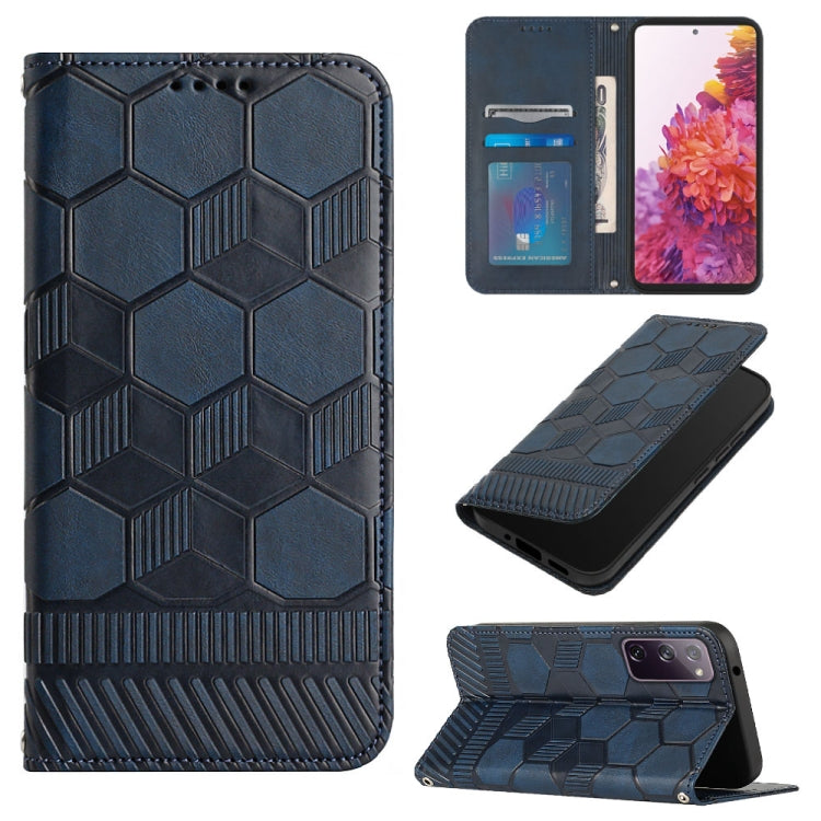 Custodia per telefono a conchiglia in pelle magnetica con trama di calcio, For Samsung Galaxy A53 5G, For Samsung Galaxy A73 5G, For Samsung Galaxy S20 FE 2022 / S20 FE 5G&4G / S20 Lite / S20 Fan Edition, For Samsung Galaxy S21 5G