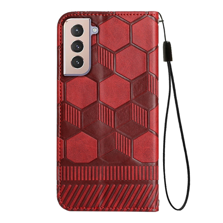 Custodia per telefono a conchiglia in pelle magnetica con trama di calcio, For Samsung Galaxy S21+ 5G, For Samsung Galaxy S21 Ultra 5G, For Samsung Galaxy S21 FE, For Samsung Galaxy S22 5G