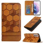 Custodia per telefono a conchiglia in pelle magnetica con trama di calcio, For Samsung Galaxy S21+ 5G, For Samsung Galaxy S21 Ultra 5G, For Samsung Galaxy S21 FE, For Samsung Galaxy S22 5G