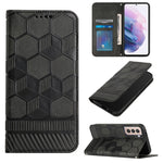 Custodia per telefono a conchiglia in pelle magnetica con trama di calcio, For Samsung Galaxy S21+ 5G, For Samsung Galaxy S21 Ultra 5G, For Samsung Galaxy S21 FE, For Samsung Galaxy S22 5G