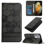 Custodia per telefono a conchiglia in pelle magnetica con trama di calcio, For Samsung Galaxy S21+ 5G, For Samsung Galaxy S21 Ultra 5G, For Samsung Galaxy S21 FE, For Samsung Galaxy S22 5G