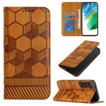 Custodia per telefono a conchiglia in pelle magnetica con trama di calcio, For Samsung Galaxy S21+ 5G, For Samsung Galaxy S21 Ultra 5G, For Samsung Galaxy S21 FE, For Samsung Galaxy S22 5G