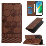 Custodia per telefono a conchiglia in pelle magnetica con trama di calcio, For Samsung Galaxy S21+ 5G, For Samsung Galaxy S21 Ultra 5G, For Samsung Galaxy S21 FE, For Samsung Galaxy S22 5G