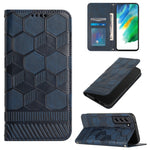 Custodia per telefono a conchiglia in pelle magnetica con trama di calcio, For Samsung Galaxy S21+ 5G, For Samsung Galaxy S21 Ultra 5G, For Samsung Galaxy S21 FE, For Samsung Galaxy S22 5G
