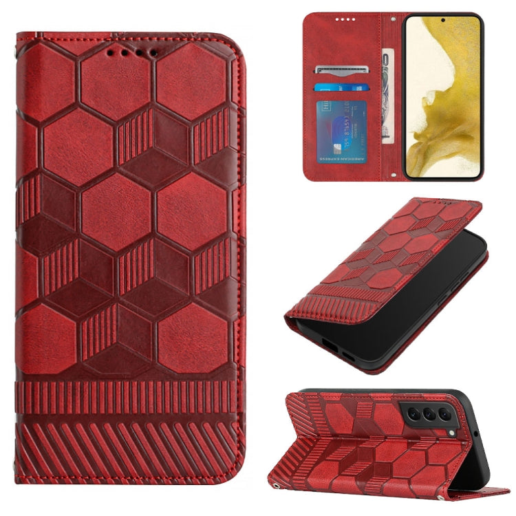 Custodia per telefono a conchiglia in pelle magnetica con trama di calcio, For Samsung Galaxy S21+ 5G, For Samsung Galaxy S21 Ultra 5G, For Samsung Galaxy S21 FE, For Samsung Galaxy S22 5G