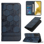Custodia per telefono a conchiglia in pelle magnetica con trama di calcio, For Samsung Galaxy S21+ 5G, For Samsung Galaxy S21 Ultra 5G, For Samsung Galaxy S21 FE, For Samsung Galaxy S22 5G