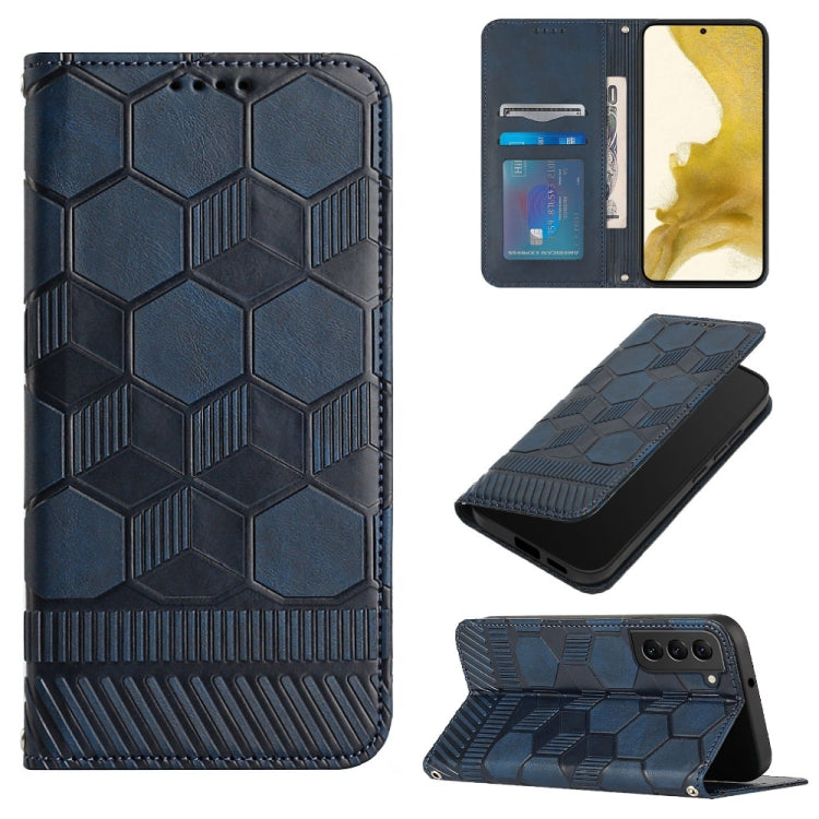 Custodia per telefono a conchiglia in pelle magnetica con trama di calcio, For Samsung Galaxy S21+ 5G, For Samsung Galaxy S21 Ultra 5G, For Samsung Galaxy S21 FE, For Samsung Galaxy S22 5G