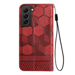 Custodia per telefono a conchiglia in pelle magnetica con trama di calcio, For Samsung Galaxy S22+ 5G, For Samsung Galaxy S22 Ultra 5G, For Samsung Galaxy A03 166mm, For Samsung Galaxy A13 4G