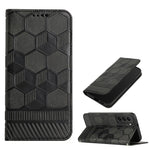 Custodia per telefono a conchiglia in pelle magnetica con trama di calcio, For Samsung Galaxy S22+ 5G, For Samsung Galaxy S22 Ultra 5G, For Samsung Galaxy A03 166mm, For Samsung Galaxy A13 4G