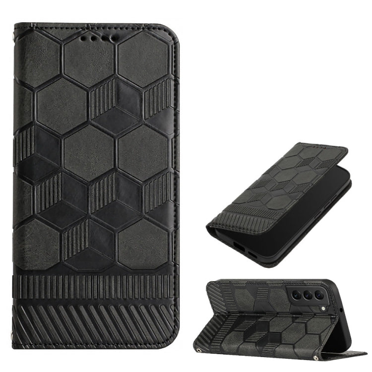 Custodia per telefono a conchiglia in pelle magnetica con trama di calcio, For Samsung Galaxy S22+ 5G, For Samsung Galaxy S22 Ultra 5G, For Samsung Galaxy A03 166mm, For Samsung Galaxy A13 4G