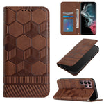 Custodia per telefono a conchiglia in pelle magnetica con trama di calcio, For Samsung Galaxy S22+ 5G, For Samsung Galaxy S22 Ultra 5G, For Samsung Galaxy A03 166mm, For Samsung Galaxy A13 4G