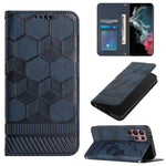 Custodia per telefono a conchiglia in pelle magnetica con trama di calcio, For Samsung Galaxy S22+ 5G, For Samsung Galaxy S22 Ultra 5G, For Samsung Galaxy A03 166mm, For Samsung Galaxy A13 4G