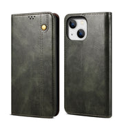 Custodia in pelle a vibrazione orizzontale con texture Crazy Horse in cera semplice, For iPhone 14, For iPhone 14 Plus, For iPhone 14 Pro, For iPhone 14 Pro Max