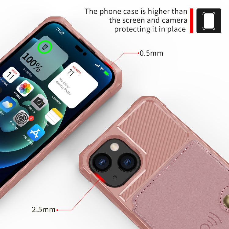 Custodia portafoglio in pelle per iPhone 14 con magnete