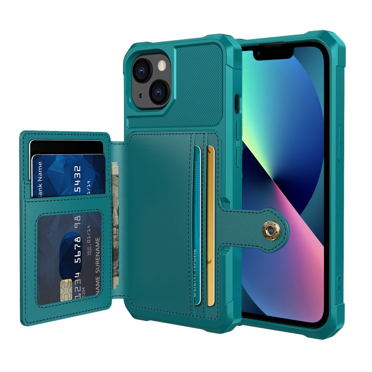 Custodia portafoglio in pelle per iPhone 14 con magnete