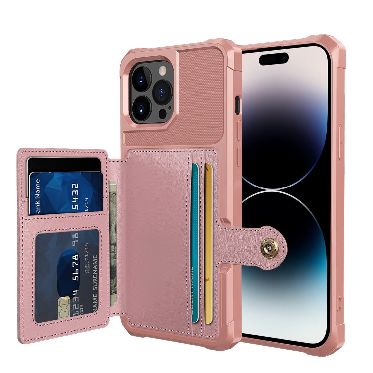 Custodia portafoglio in pelle per iPhone 14 con magnete