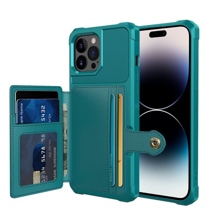 Custodia portafoglio in pelle per iPhone 14 con magnete