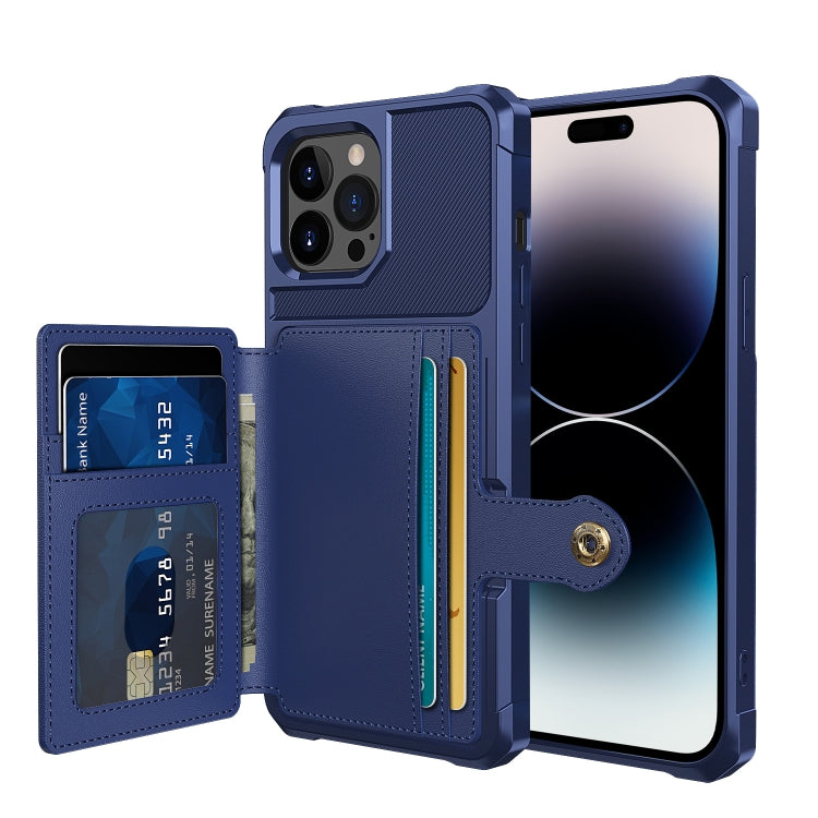 Custodia portafoglio in pelle per iPhone 14 con magnete