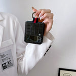 Custodia per cellulare in vera pelle di coccodrillo con anello, For Samsung Galaxy Z Flip4