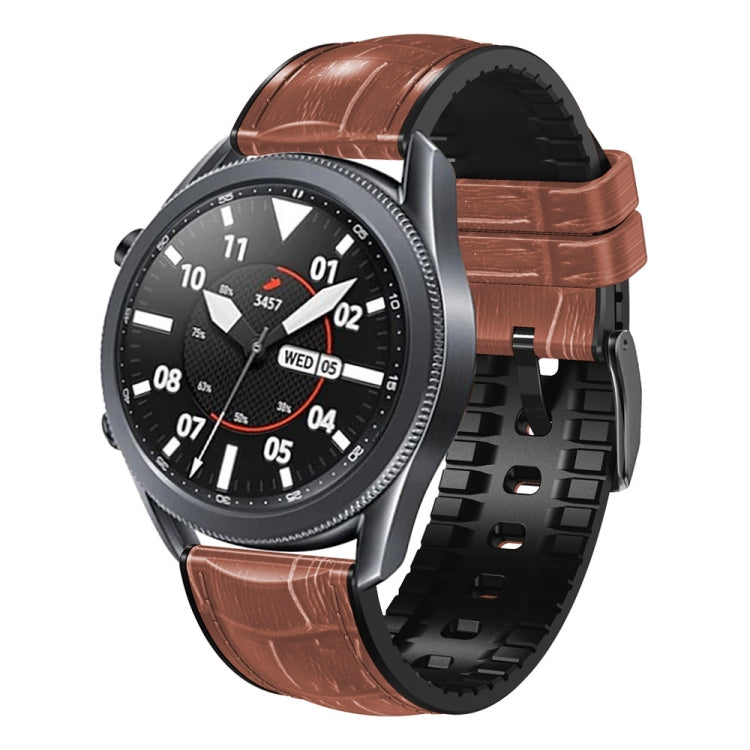 Per Huawei Watch GT3 Pro 46mm Cinturino in pelle di silicone con struttura in giuntura di bambù
