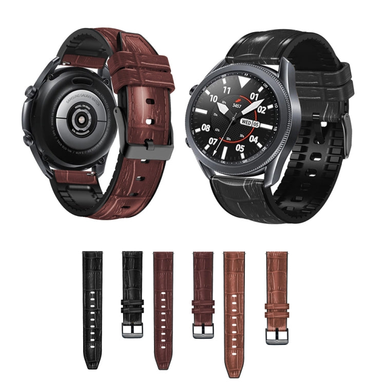 Per Huawei Watch GT3 Pro 46mm Cinturino in pelle di silicone con struttura in giuntura di bambù