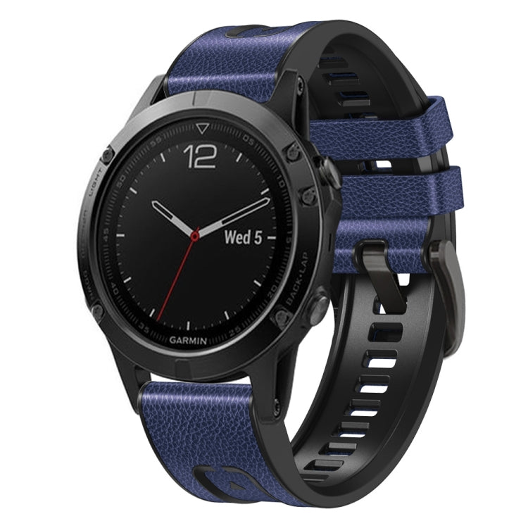 Per cinturino Garmin Fenix 7X in silicone + cinturino a sgancio rapido in pelle