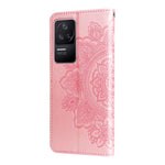 Custodia in pelle goffrata con fiori a 7 petali, For Xiaomi Redmi K40S / Poco F4, For Xiaomi Redmi Note 11T Pro/Poco X4 GT