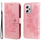 Custodia in pelle goffrata con fiori a 7 petali, For Xiaomi Redmi K40S / Poco F4, For Xiaomi Redmi Note 11T Pro/Poco X4 GT
