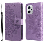 Custodia in pelle goffrata con fiori a 7 petali, For Xiaomi Redmi K40S / Poco F4, For Xiaomi Redmi Note 11T Pro/Poco X4 GT