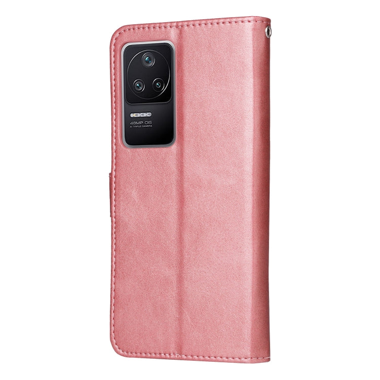Custodia per cellulare in pelle di vitello, For Xiaomi Redmi K40S / Poco F4, For Xiaomi Redmi Note 11T Pro/Poco X4 GT
