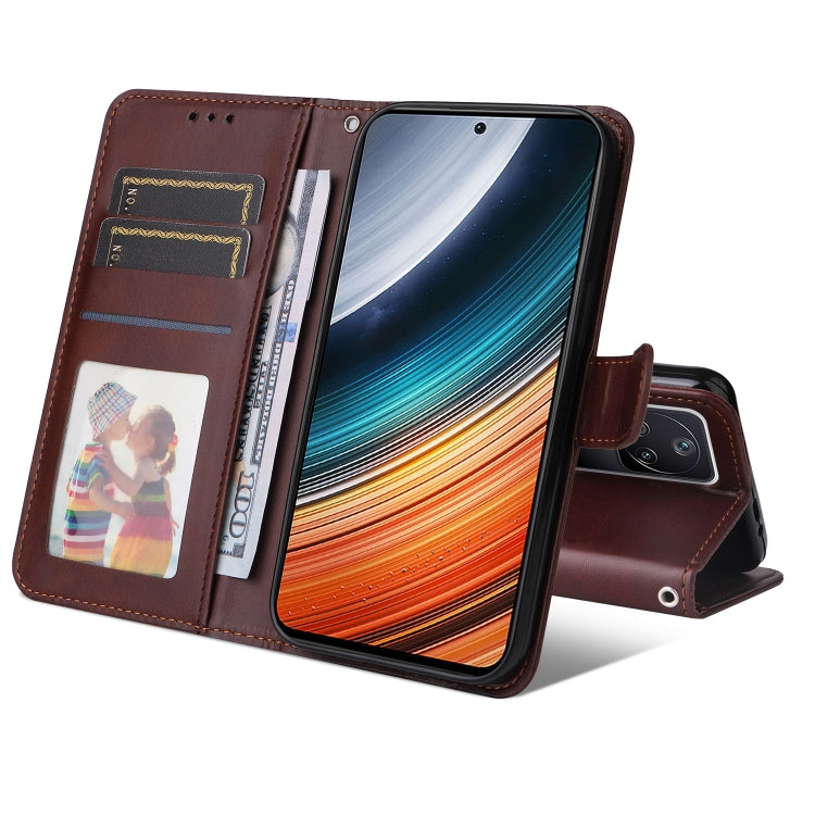 Custodia per cellulare in pelle di vitello, For Xiaomi Redmi K40S / Poco F4, For Xiaomi Redmi Note 11T Pro/Poco X4 GT