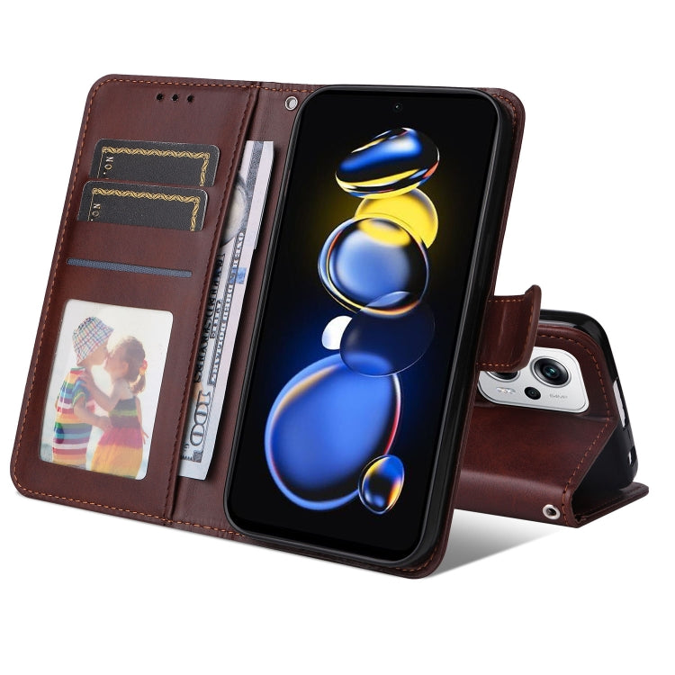 Custodia per cellulare in pelle di vitello, For Xiaomi Redmi K40S / Poco F4, For Xiaomi Redmi Note 11T Pro/Poco X4 GT