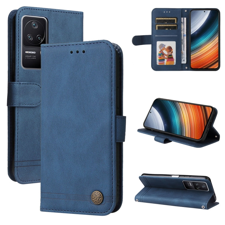 Custodia in pelle con bottone in metallo Skin Feel Life Tree, For Xiaomi Redmi K40S / Poco F4, For Xiaomi Redmi Note 11T Pro/Poco X4 GT