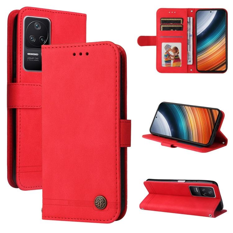 Custodia in pelle con bottone in metallo Skin Feel Life Tree, For Xiaomi Redmi K40S / Poco F4, For Xiaomi Redmi Note 11T Pro/Poco X4 GT