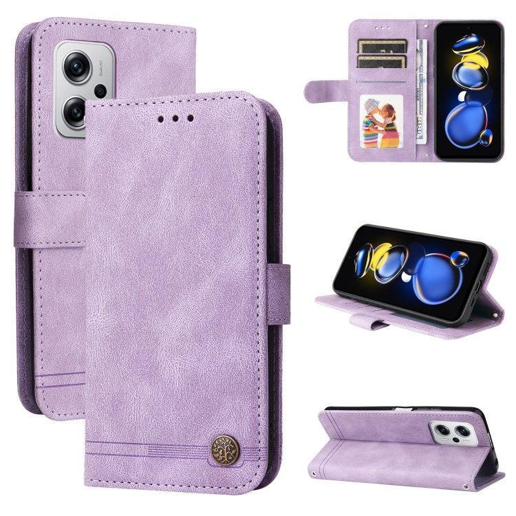 Custodia in pelle con bottone in metallo Skin Feel Life Tree, For Xiaomi Redmi K40S / Poco F4, For Xiaomi Redmi Note 11T Pro/Poco X4 GT