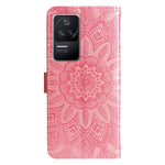 Custodia per telefono in pelle di girasole goffrata, For Xiaomi Redmi K40S / Poco F4, For Xiaomi Redmi Note 11T Pro/Poco X4 GT, For Infinix Hot 12, For Infinix Hot 12 Play