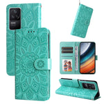 Custodia per telefono in pelle di girasole goffrata, For Xiaomi Redmi K40S / Poco F4, For Xiaomi Redmi Note 11T Pro/Poco X4 GT, For Infinix Hot 12, For Infinix Hot 12 Play