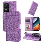 Custodia per telefono in pelle di girasole goffrata, For Xiaomi Redmi K40S / Poco F4, For Xiaomi Redmi Note 11T Pro/Poco X4 GT, For Infinix Hot 12, For Infinix Hot 12 Play